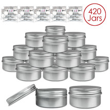 80G/80Ml (420Pcs) Silver Aluminum Tin Storage Jar Containers With Screw ... - £184.84 GBP
