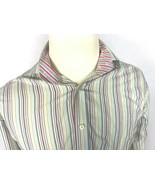Tailorbyrd Men’s Flip Cuff Button Front Casual Shirt Size Large Stripe  - £12.66 GBP