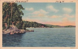 Fremont MI Michigan Scene on Lake Postcard E03 - $6.99