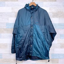 Coleman Vintage Nylon Ripstop Rain Track Jacket Green Full Zip Hooded Me... - £23.52 GBP