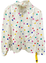 Polka Dots Blouse Lord Taylor Size 16 Vintage SK &amp; Company White with Tags - £3.91 GBP