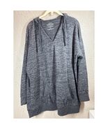 Torrid Relaxed Super Soft Plush Tunic Hoodie Plunged V Neck Womens Size 00 - $450.03 MXN