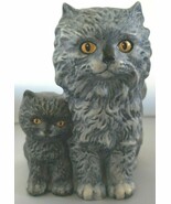 Goebel West Germany Gray Persian Cats Figurine 1975 Vintage 31 008-12 - $28.85 CAD