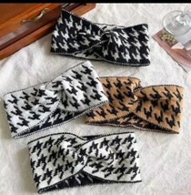 Stylish Knotted Houndstooth Headbands – Warm &amp; Trendy Accessories. Pack of 5 - $14.96