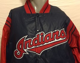 VTG Majestic Diamond Collection Cleveland Indians Jacket Sz Large MLB Baseball - $197.99