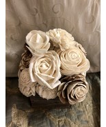 Sola Wood Flower Rustic Farmhouse Style Centerpiece  - $83.17 CAD