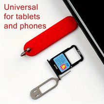 Sim Card Tray Ejector Pin In a Never Lost Holder Perfect for Keychain - £1.92 GBP