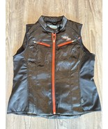 Harley Davidson Women&#39;s Vest Zipper Embroidery - Size Large - $921.42 MXN
