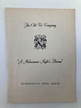 1954 Souvenir Program Metropolitan Opera House A Midsummer Night&#39;s Dream - £11.35 GBP