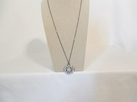 Department Store 23&quot;w 2&quot;ext Grey Tone Jeweled Cluster Pendant Necklace Y562 $32 - £11.31 GBP