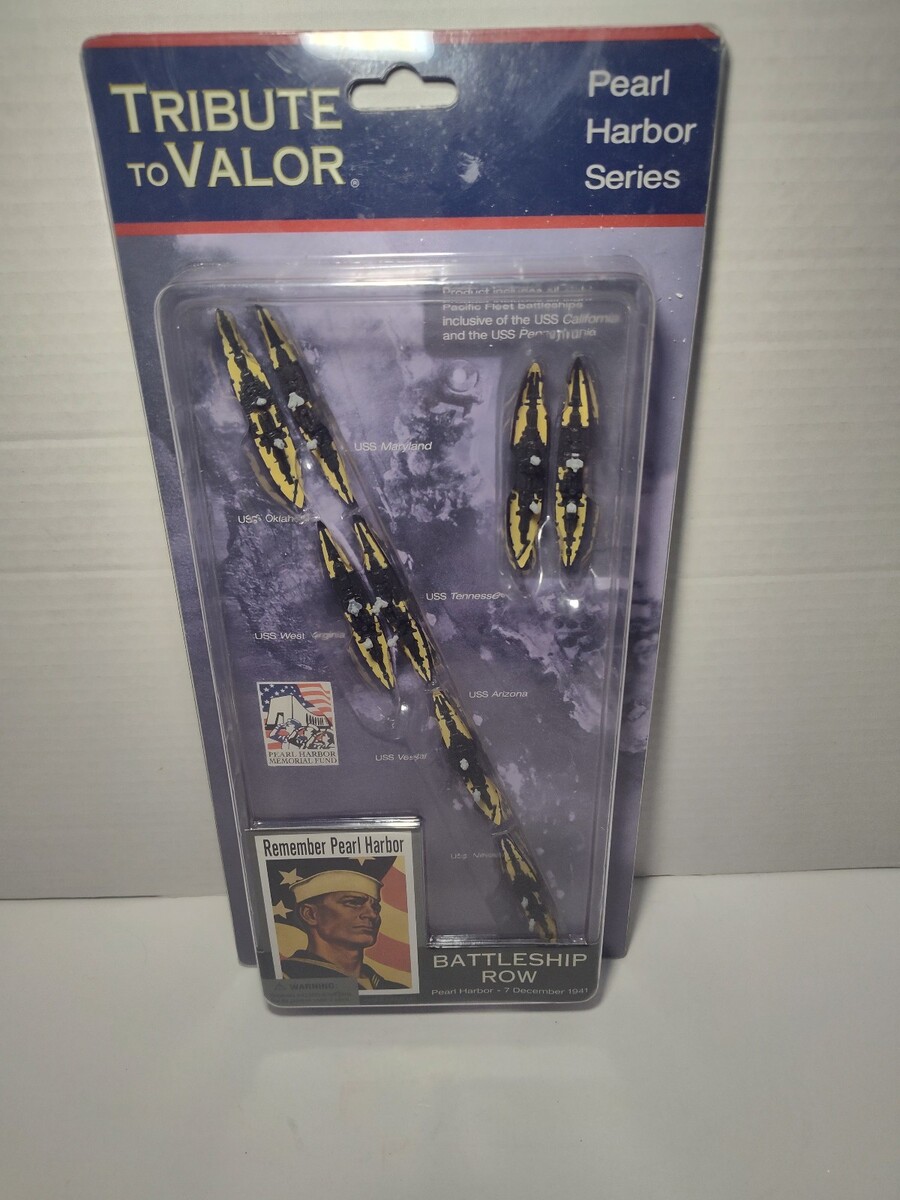 Tribute to Valor Pearl Harbor Battleship Row set signed by Everett Hylan... - $29.69