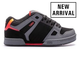 Mens DVS Celsius Skate Shoe Charcoal Black High Risk Red Nubuck - £50.40 GBP