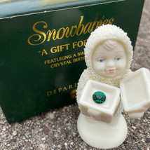 Snowbabies Dept 56 A Gift For You Swarovski May Emerald Crystal Birthstone - $19.37