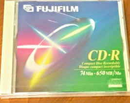 CD-R FUJIFILM 650MB/74min Storage 8x Speed Recordable CD in Sealed Jewel Case - £7.68 GBP