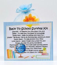 Back To School Survival Kit - Unique Fun Novelty Good Luck Gift &amp; Card All In 1 - £6.57 GBP