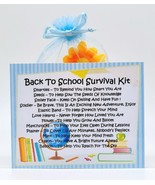 Back To School Survival Kit - Unique Fun Novelty Good Luck Gift & Card All In 1 - $8.35