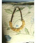 Tigers Eye &amp; Yellow Crystal Necklace - €34,74 EUR
