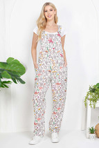 Floral Mushroom Retro Print Overall Jumpsuit Farm Country Bib Farmhouse ... - $38.00