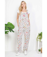 Floral Mushroom Retro Print Overall Jumpsuit Farm Country Bib Farmhouse ... - $51.97 CAD