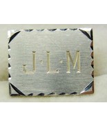 &quot;JLM&quot; Monogram Initial Cufflinks Vintage Sterling Silver 925 Curve Bulle... - $88.10