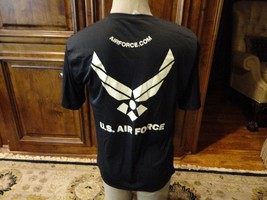 Black U.S. Air Force airforce.com Military Polyester short sleeve T-shir... - $19.75