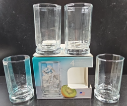 4 Anchor Hocking Essex Clear Juice Glasses Box Set Vintage Drinking Tumb... - £30.59 GBP