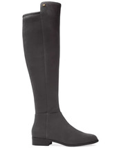 Michael Kors Women&#39;s Bromley Flat Tall Riding Boots Suede Charcoal US 5 M - £97.14 GBP