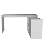 L-Shaped Desk Desti, Office, White - $340.99
