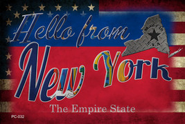 Hello From New York Novelty Metal Postcard - £12.73 GBP