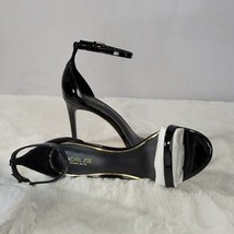 NWT Rachel Zoe Black Ema Patent Leather Stiletto Sandal Size 8.5 - £29.78 GBP