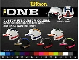 Wilson The One baseball batting custom helmet decal stickers Silver - $4.74