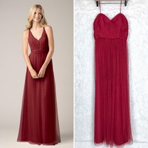 Watters Wtoo Infinity Bobbinet Bridesmaid Dress Claret Red Style 852 Wom... - $44.54