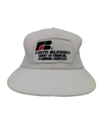 Vintage Farm Bureau White Trucker Hat Cap Adjust Snap Mesh Back Swingster - $11.39