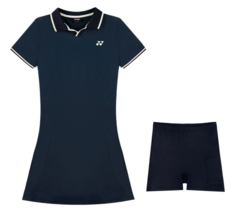 YONEX 25F/W Women Tennis One Piece Sports Training Dress Midnight Navy 2... - $93.84
