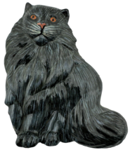 Grizabella Stylized Long Hair Cat Black Refrigerator Magnet Cats 3 x 2 in - £10.51 GBP