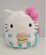 Squishmallow&#39;s 10&quot; Plush Character Hello Kitty Sanrio with Hamburger New... - £19.32 GBP
