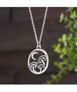 SALE! NWT Vintage Silver Mushroom and Moon Necklace - $12.00