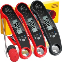 3 Pcs Digital Meat Thermometer With Probe Fast Read Food Thermometer Kit... - £44.81 GBP