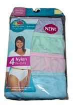 4 Pair 4XL Plus Sz 11 Vintage Fruit of the Loom Hi cut 100% Nylon Pantie... - $541.59 MXN