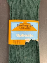 Burlington Upbeats Forest Green Orlon Acrylic fits 10-13 Socks New Vintage - £12.37 GBP