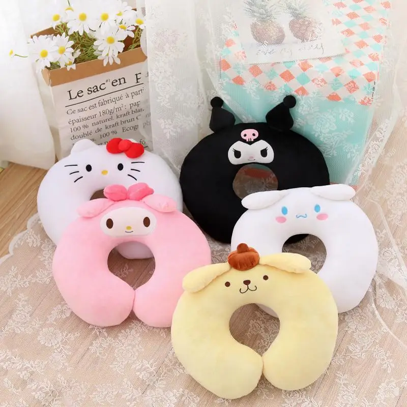 Sanrio Plush U-Shaped Pillow Nap Pillow Airplane Pillow Neck Nap Pillow Cartoon - £15.74 GBP