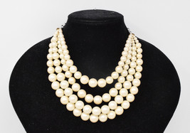 Carolee Womens Necklace Four Strands Faux Pearl NWT - $36.63