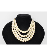 Carolee Womens Necklace Four Strands Faux Pearl NWT - $50.09 CAD