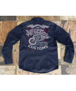 Affliction Button Up Shirt-California American Customs-Black Premium-L-C... - €32,22 EUR