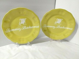 Tropical Beach Director Chair TOMMY BAHAMA 2 Plates Yellow Gold Melamine Plastic - £19.69 GBP