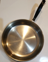 Farberware  M7 10” Frying Pan Skillet Stainless Steel Aluminum Clad With Lid - £19.82 GBP