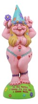 Ebros Summer Of Love Flower Child Hippie Lady Gnome Statue Peace Lovin M... - £37.23 GBP