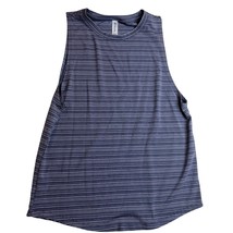Athleta Sleeveless Shirt Womens Extra Small Blue Striped Athletic Active... - $7.70