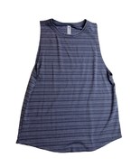 Athleta Sleeveless Shirt Womens Extra Small Blue Striped Athletic Active... - $7.70