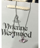 Transshipment bead Saturn high-grade sense crystal planet pendant neckla... - $367.51 MXN